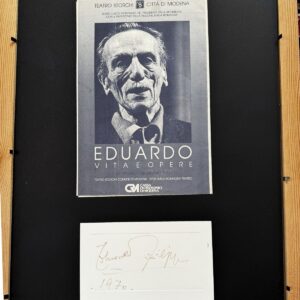 Eduardo De Filippo Autografo con Locandina Storica