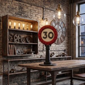 Segnale Stradale Vintage "Limite 30" - Stile Industriale